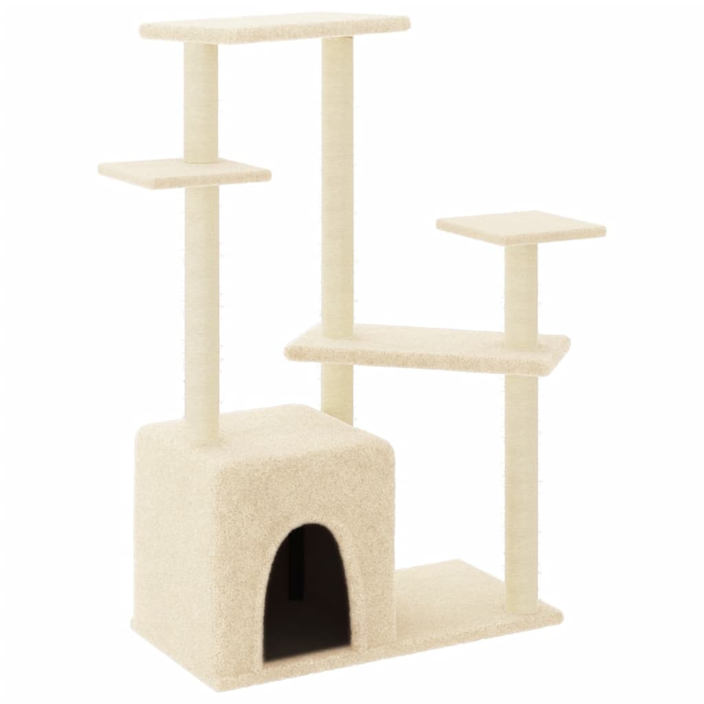 Kattenmeubel Met Sisal Krabpalen 107,5 Cm Kleurig