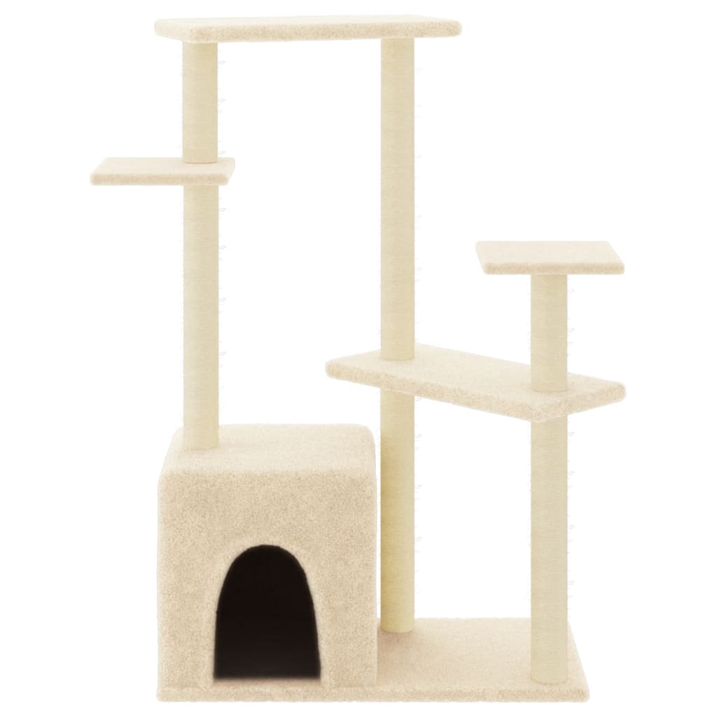 Kattenmeubel Met Sisal Krabpalen 107,5 Cm Kleurig