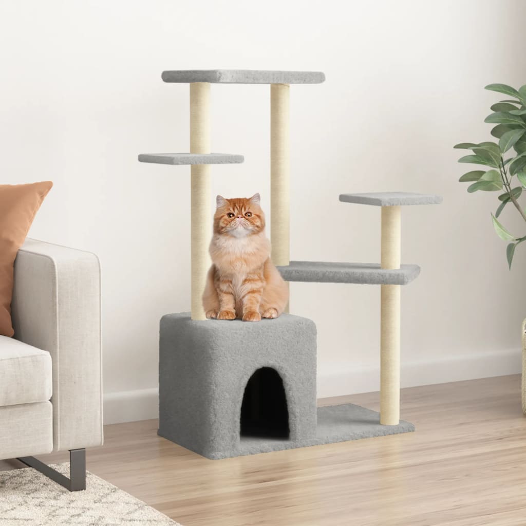 Kattenmeubel Met Sisal Krabpalen 107,5 Cm Kleurig