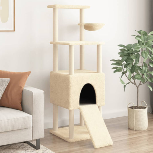 Kattenmeubel Met Sisal Krabpalen 153 Cm Kleurig