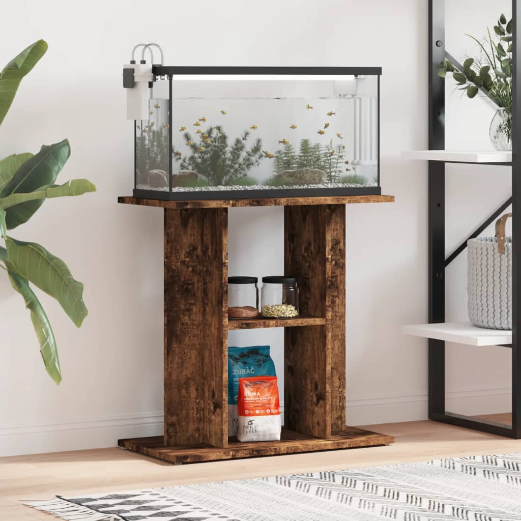 Aquariumstandaard Sonoma Grijs Bewerkt Hout