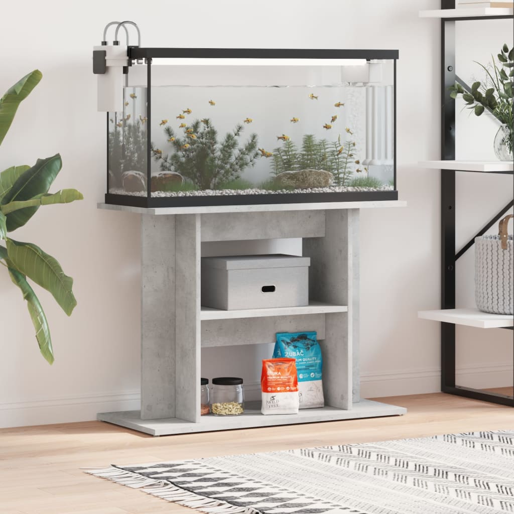 Aquariumstandaard Sonoma Grijs Bewerkt Hout