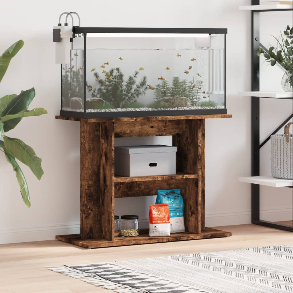 Aquariumstandaard Sonoma Grijs Bewerkt Hout