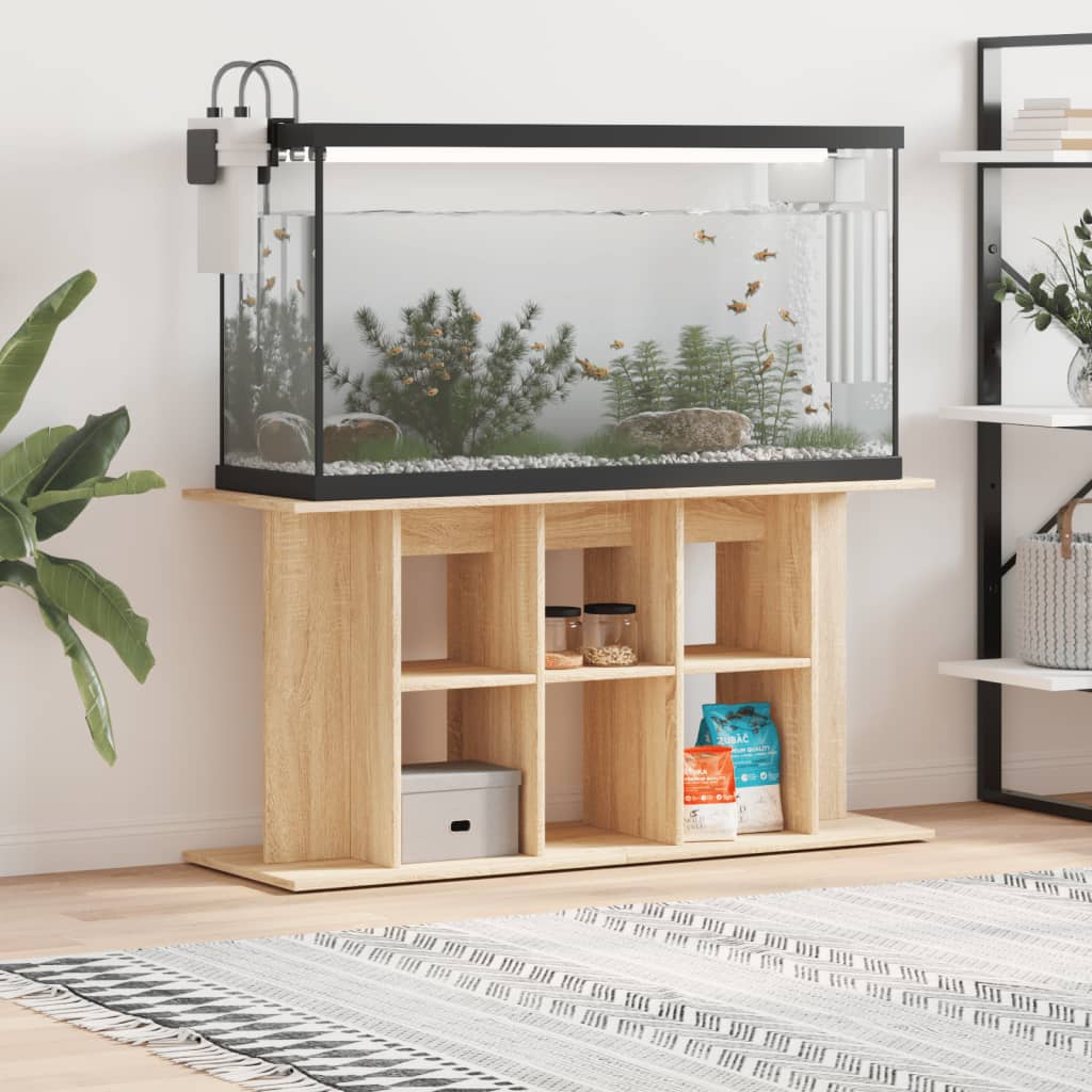 Aquariumstandaard Sonoma Grijs Bewerkt Hout