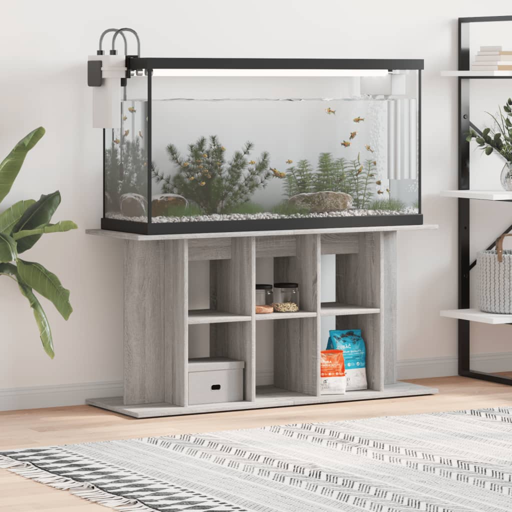 Aquariumstandaard Sonoma Grijs Bewerkt Hout
