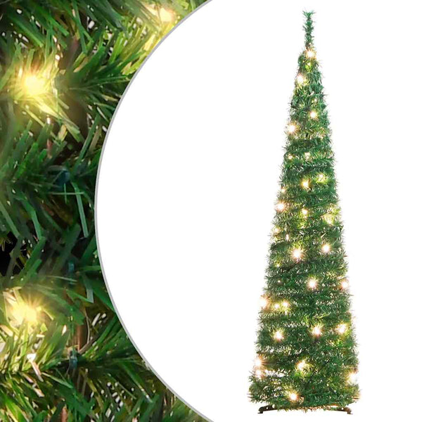 Kunstkerstboom Met Verlichting Pop-Up 150 Cm Groen