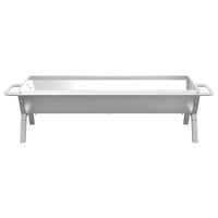 Barbecueplaat 118X42X30,5 Cm Roestvrij Staal Zilverkleurig