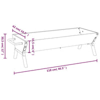 Barbecueplaat 118X42X30,5 Cm Roestvrij Staal Zilverkleurig