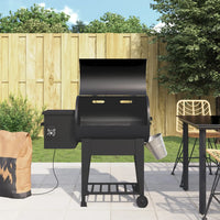 Pelletbarbecue Met Bodemplaat 94 Cm Ijzer Zwart