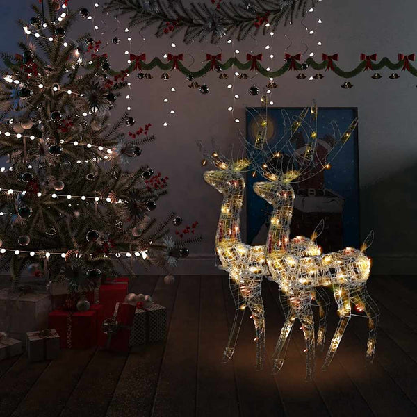 Kerstversiering Rendier 140 Led's 120 Cm Acryl Meerkleurig Multikleur