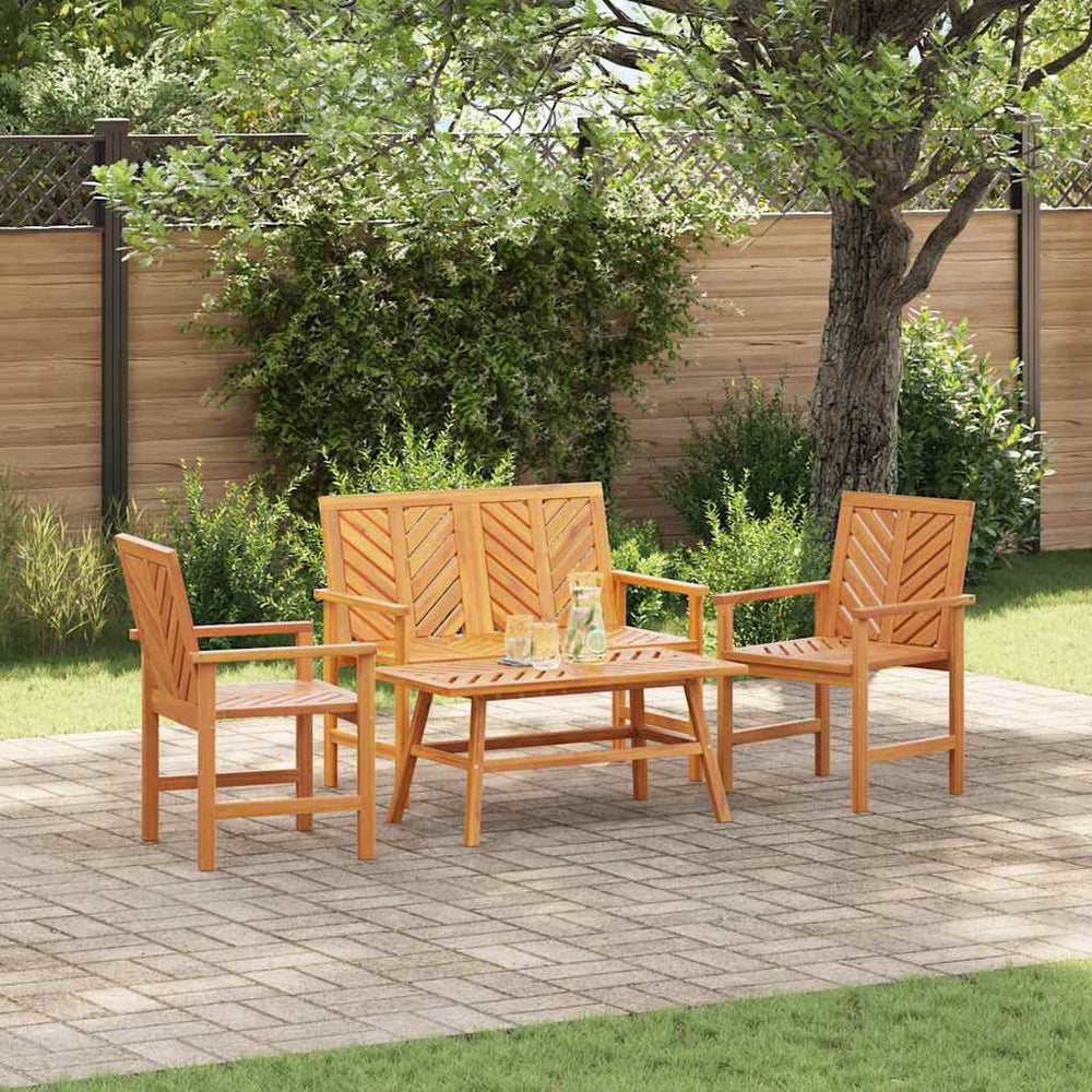 Tuin Lounge Set 2 Pcs Bruin Massief Acaciahout