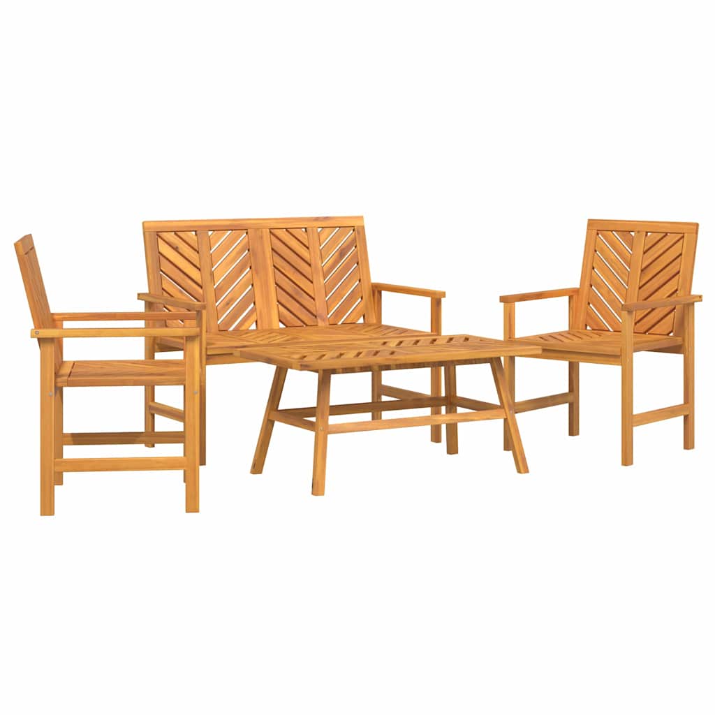 Tuin Lounge Set 2 Pcs Bruin Massief Acaciahout