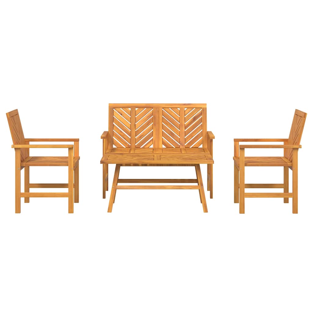 Tuin Lounge Set 2 Pcs Bruin Massief Acaciahout