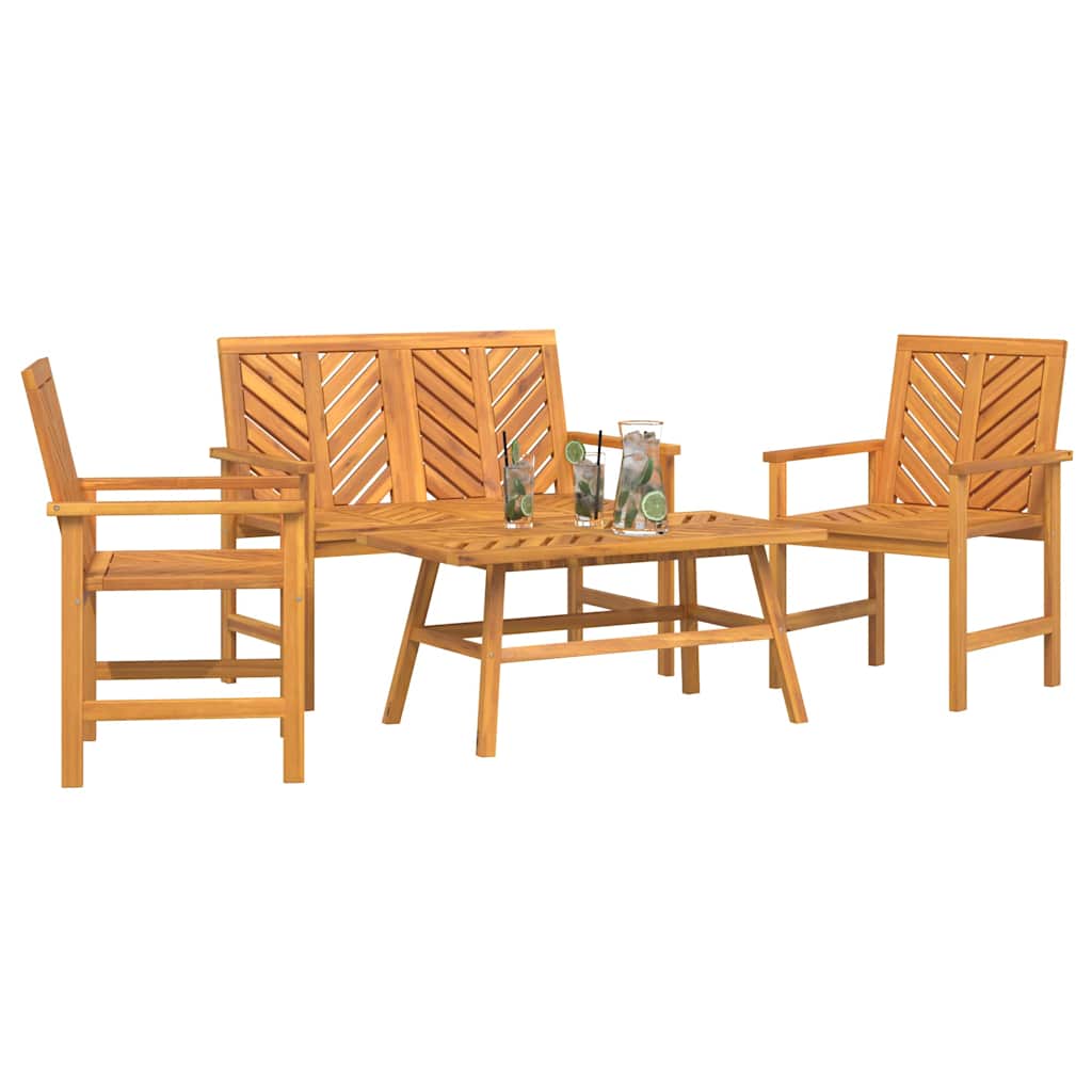 Tuin Lounge Set 2 Pcs Bruin Massief Acaciahout