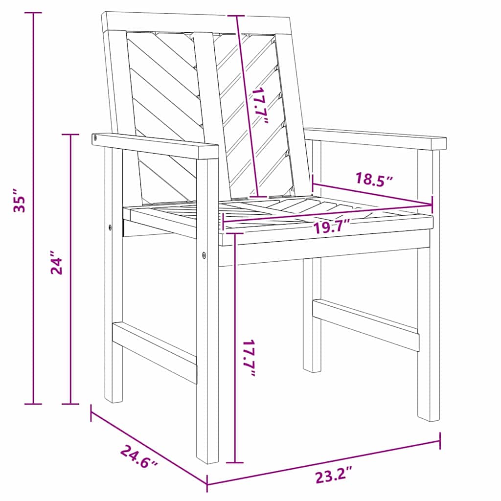 Tuin Lounge Set 2 Pcs Bruin Massief Acaciahout