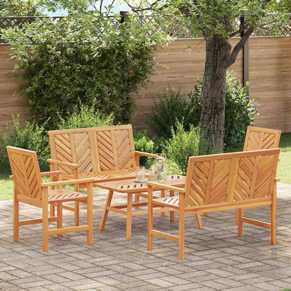 Tuin Lounge Set 2 Pcs Bruin Massief Acaciahout