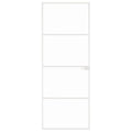 Binnendeur 76X201,5 Cm Gehard Glas En Aluminium Smal Wit En Transparant