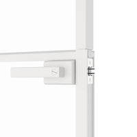 Binnendeur 93X201,5 Cm Gehard Glas En Aluminium Smal Wit En Transparant