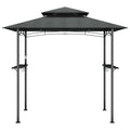 Barbecue-Overkapping 240X150X243 Cm Staal Antracietkleurig