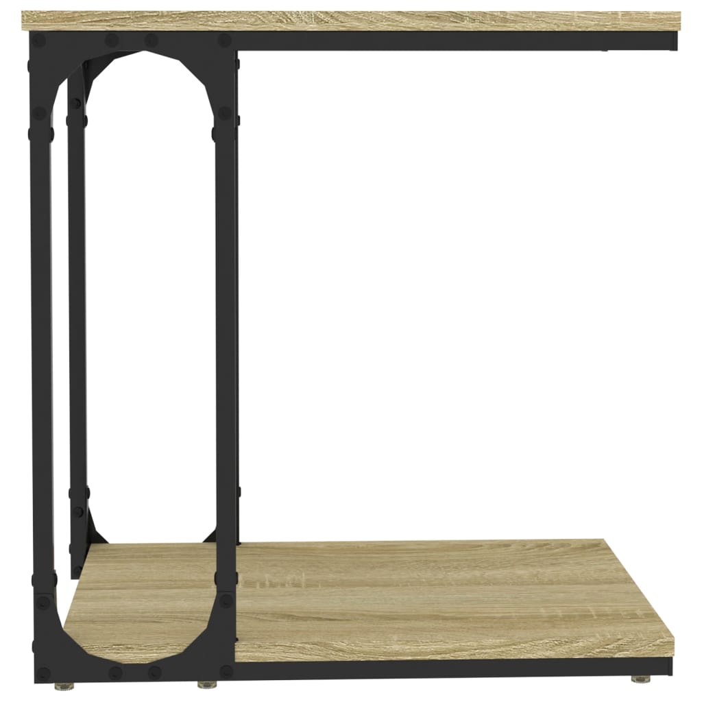 Bijzettafel Bewerkt Hout Kleurig