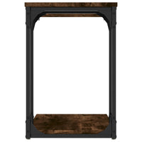 Bijzettafel 50X35X52 Cm Bewerkt Hout Gerookt Eikenkleurig