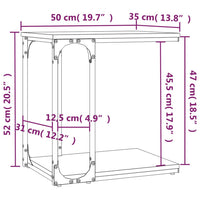 Bijzettafel Bewerkt Hout Eikenkleur