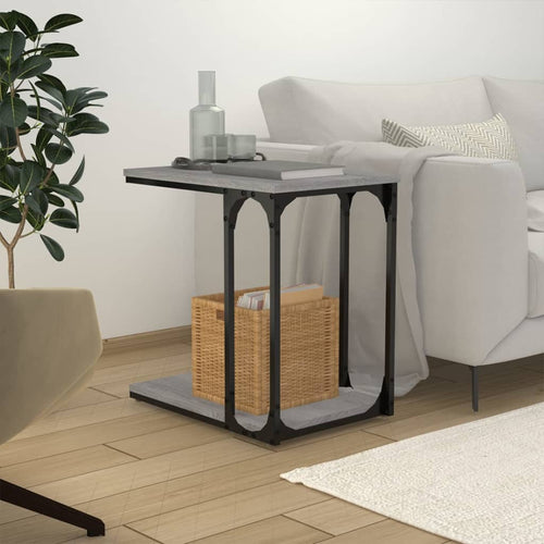 Bijzettafel Bewerkt Hout Eikenkleur