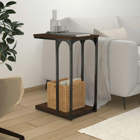 Bijzettafel Bewerkt Hout