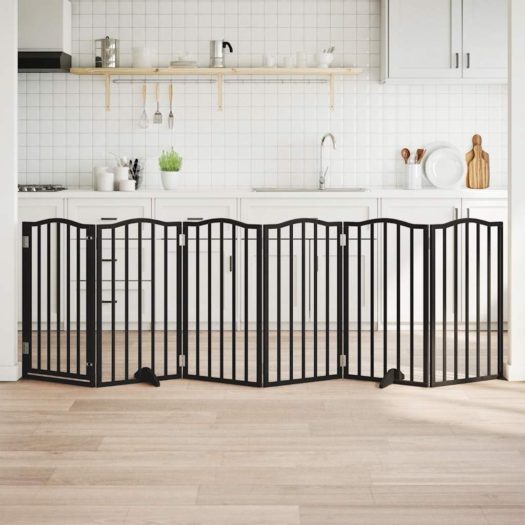 Hondenhek Inklapbaar 6 Panelen 300 Cm Populierenhout Bruin Eik