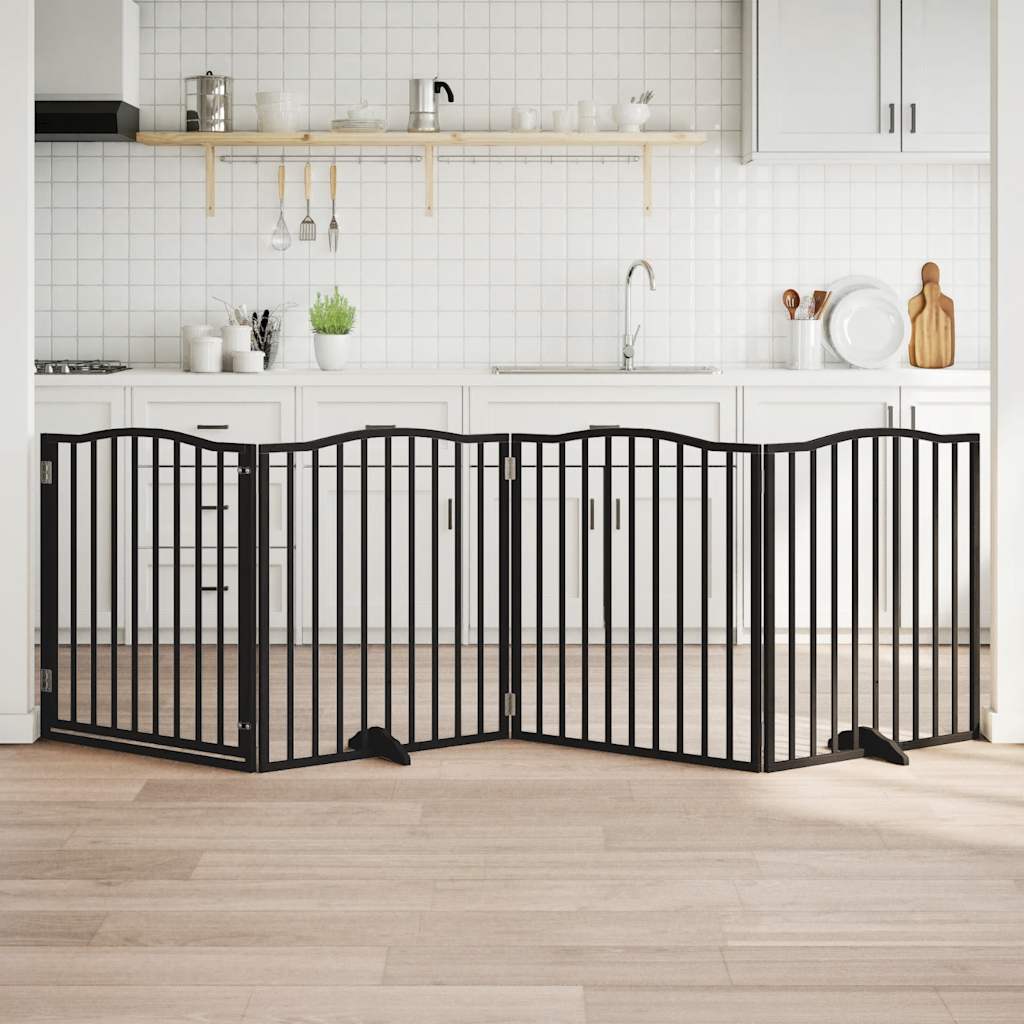 Hondenhek Inklapbaar 6 Panelen 300 Cm Populierenhout Bruin Eik