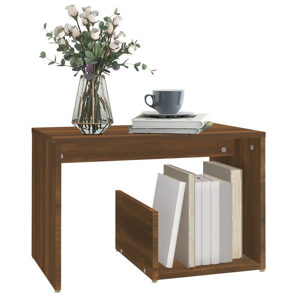 Bijzettafel 59X36X38 Cm Bewerkt Hout