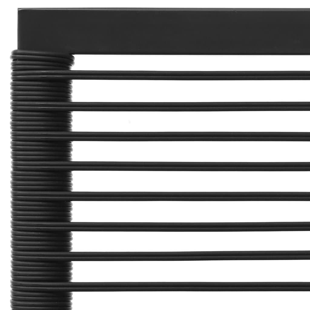 4-Delige Loungeset Poly Rattan Zwart En Grijs