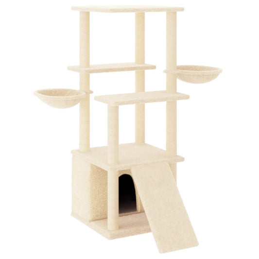 Kattenmeubel Met Sisal Krabpalen 133 Cm Kleurig