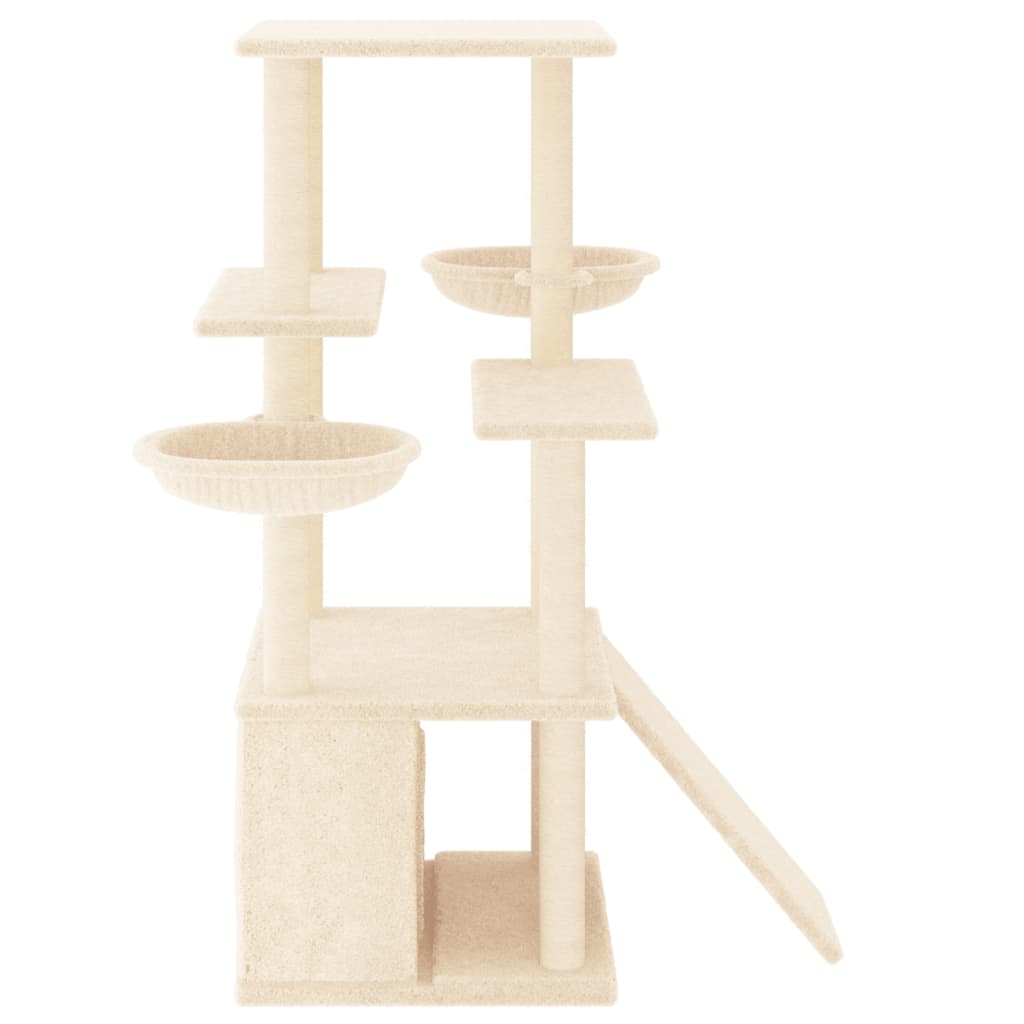 Kattenmeubel Met Sisal Krabpalen 133 Cm Kleurig