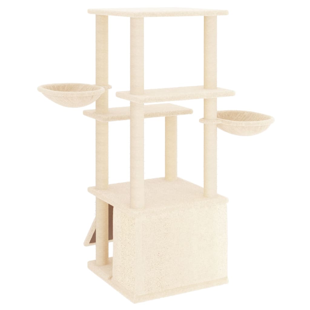 Kattenmeubel Met Sisal Krabpalen 133 Cm Kleurig