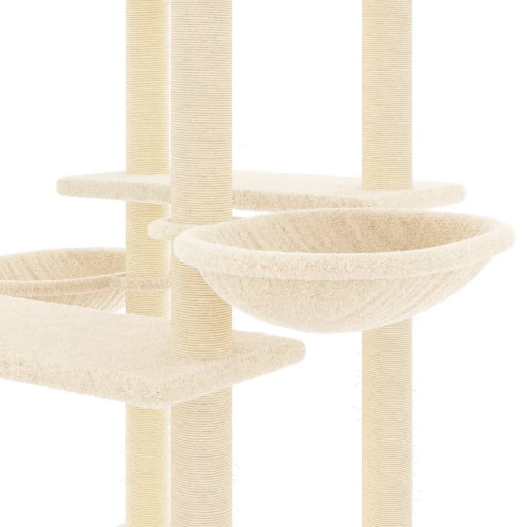 Kattenmeubel Met Sisal Krabpalen 133 Cm Kleurig