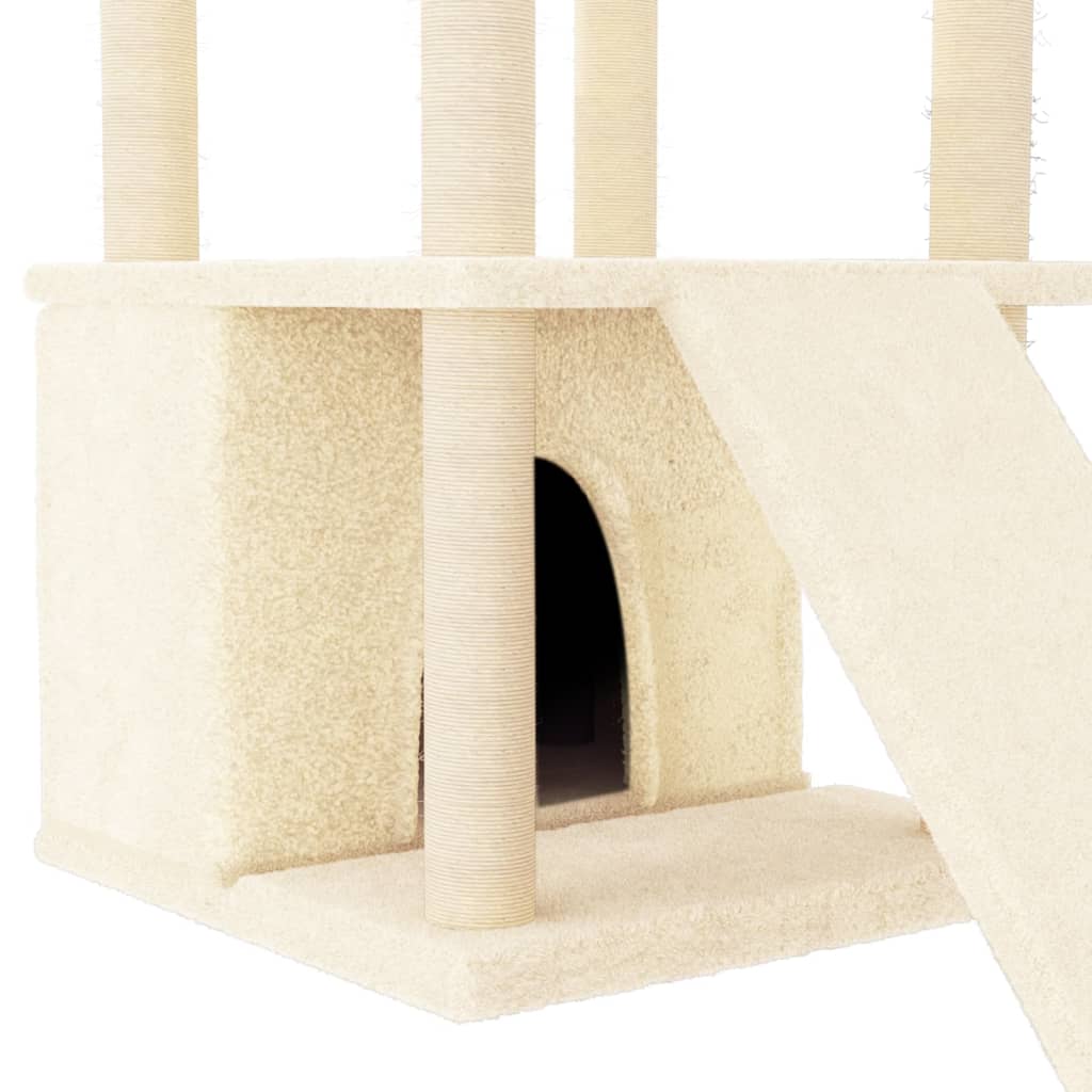 Kattenmeubel Met Sisal Krabpalen 133 Cm Kleurig