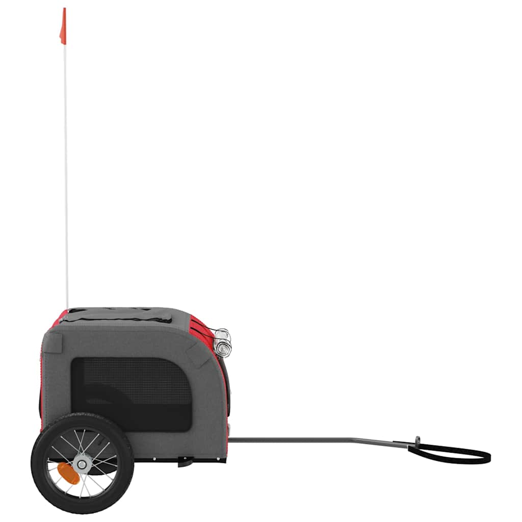 Hondenfietstrailer Oxford Stof En Ijzer En Grijs