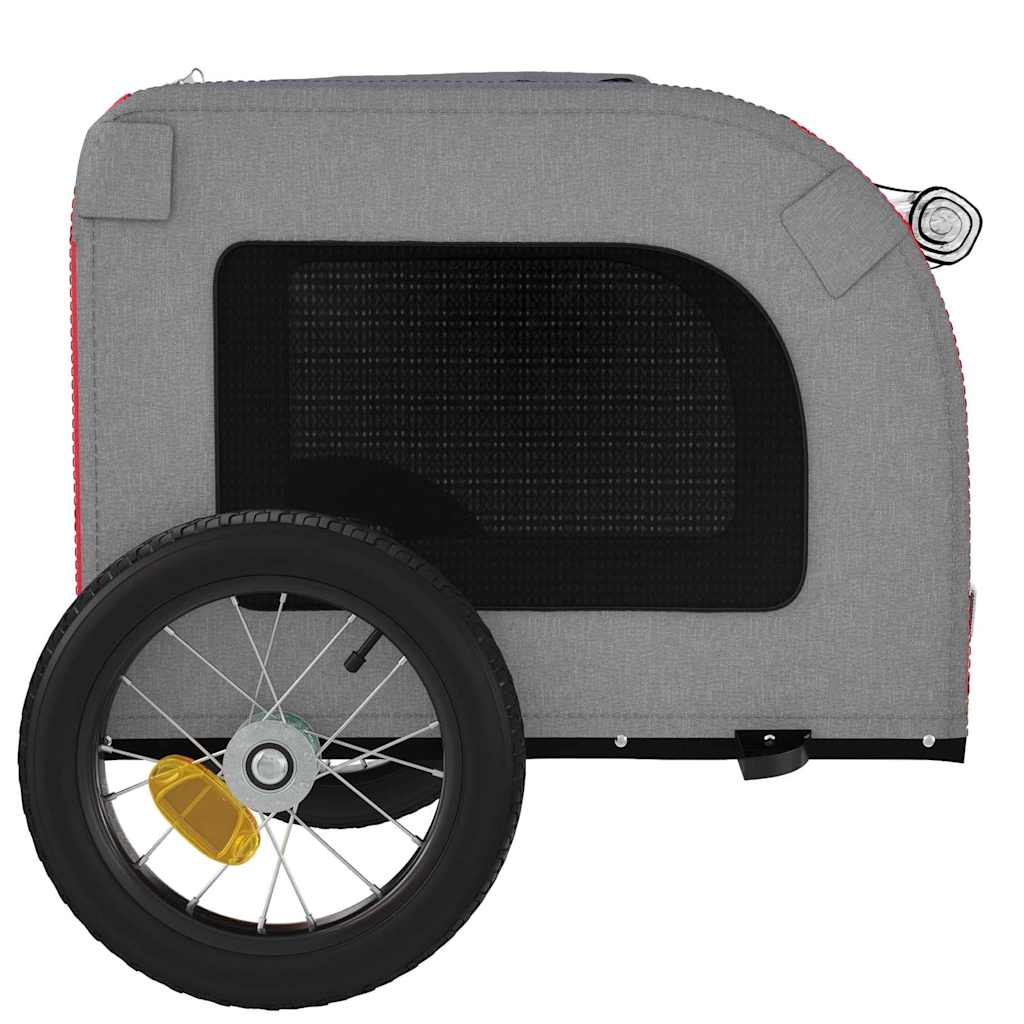 Hondenfietstrailer Oxford Stof En Ijzer En Grijs