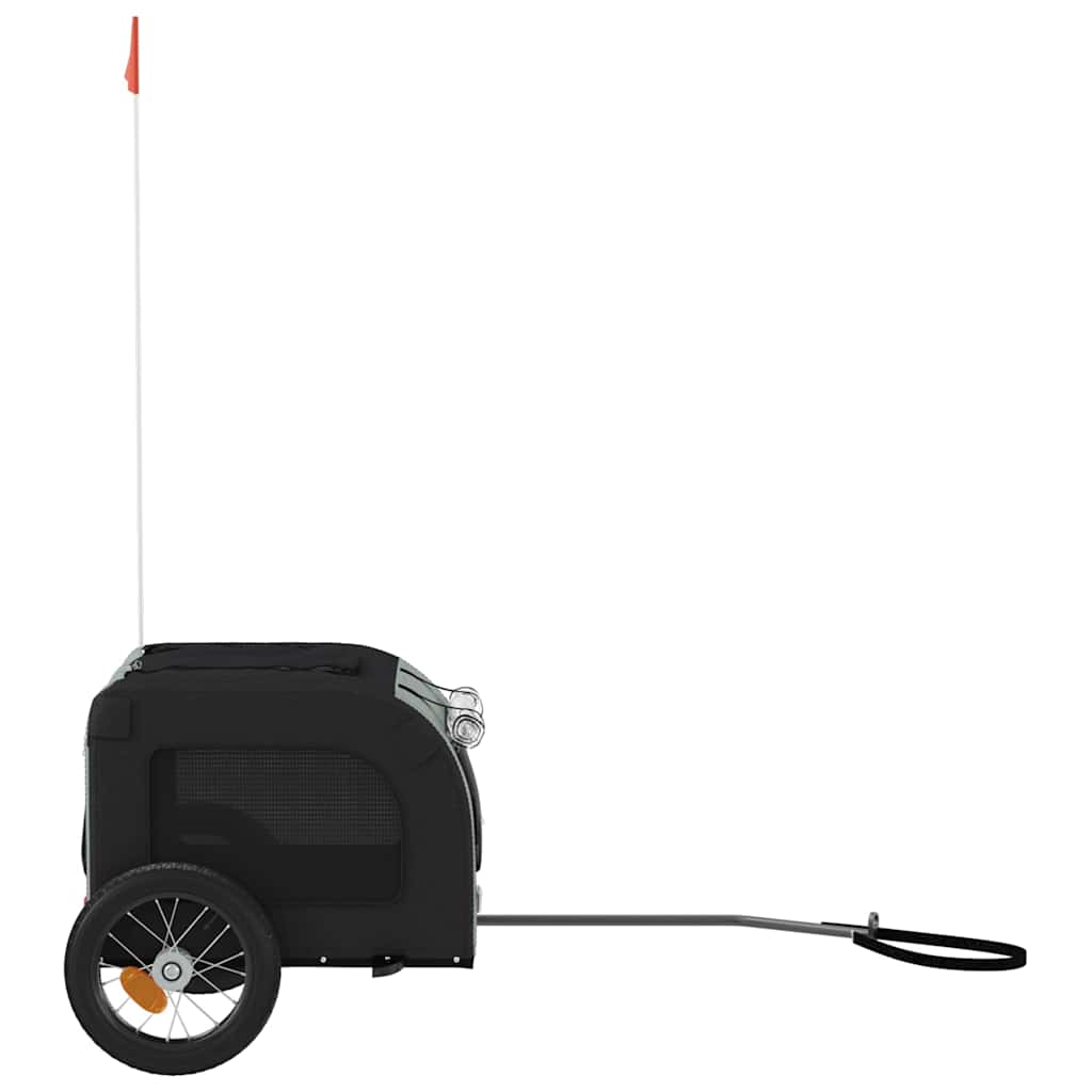 Hondenfietstrailer Oxford Stof En Ijzer En Zwart