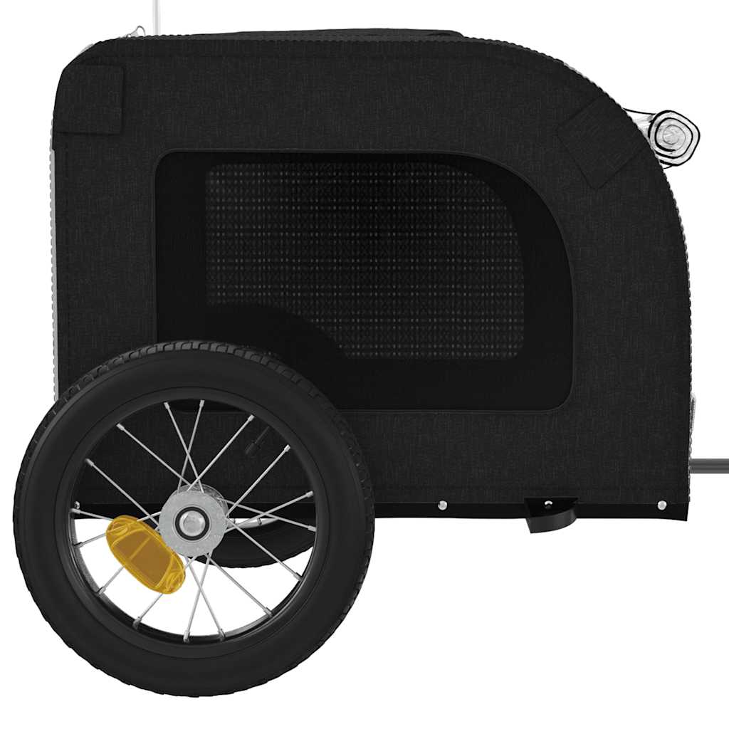 Hondenfietstrailer Oxford Stof En Ijzer En Zwart