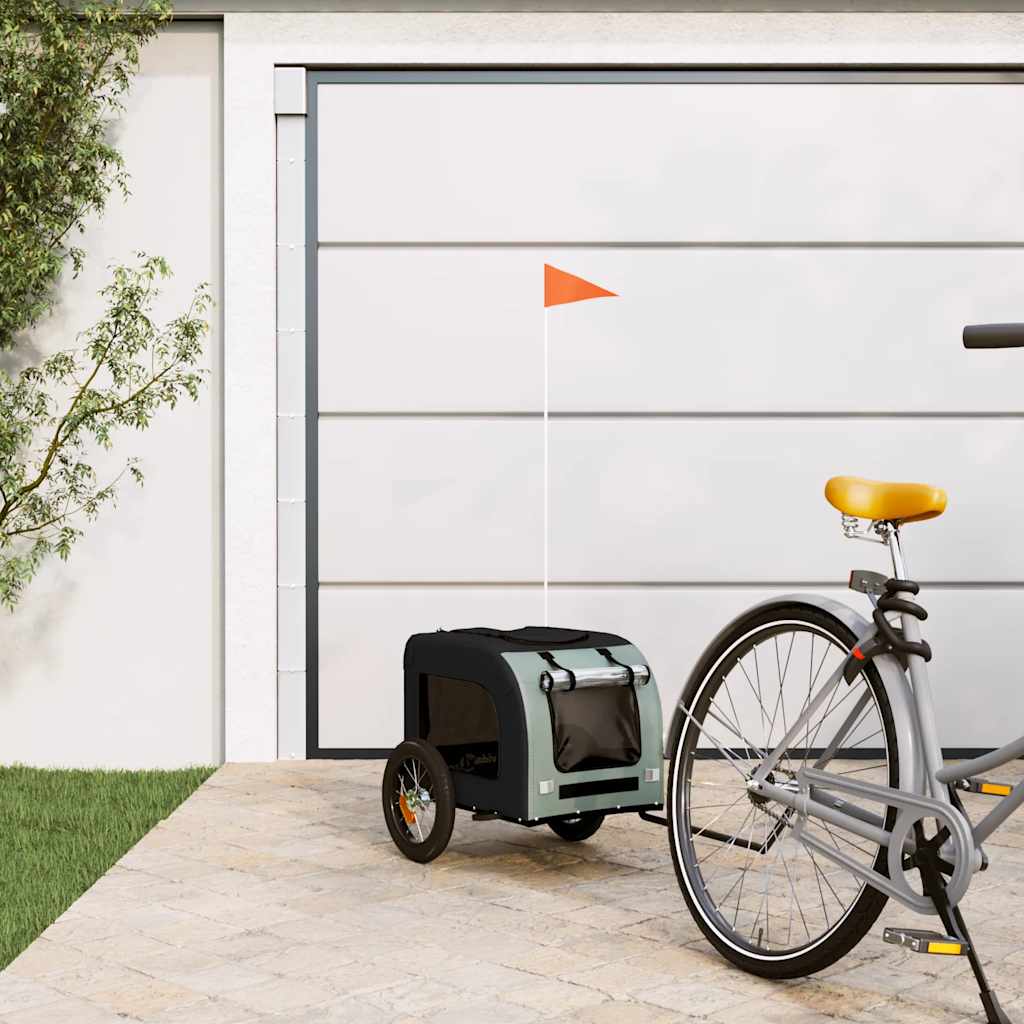 Hondenfietstrailer Oxford Stof En Ijzer En Zwart