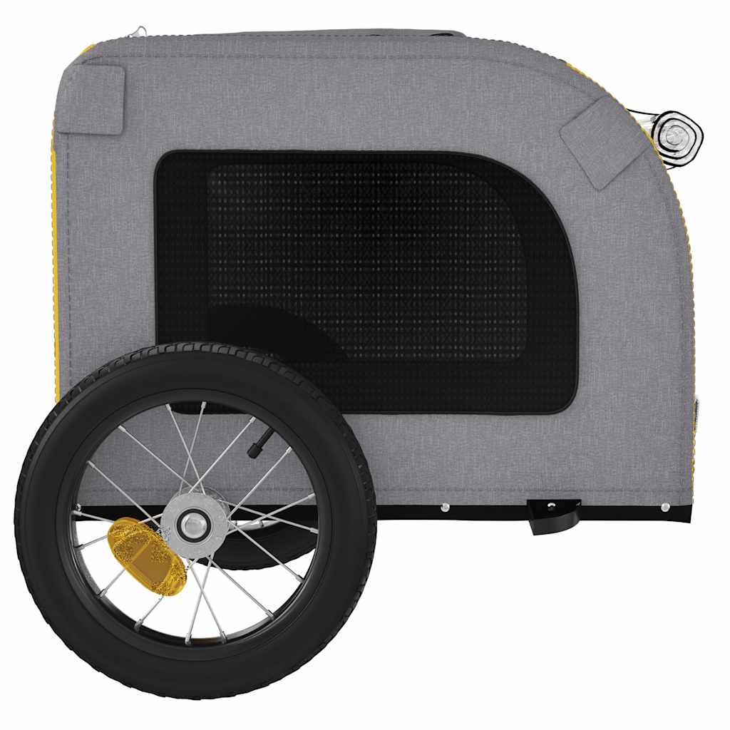 Hondenfietstrailer Oxford Stof En Ijzer En Grijs