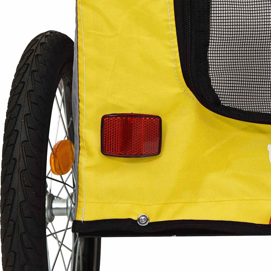 Hondenfietstrailer Oxford Stof En Ijzer En Grijs