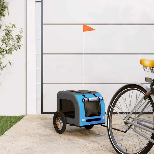 Hondenfietstrailer Oxford Stof En Ijzer En Grijs