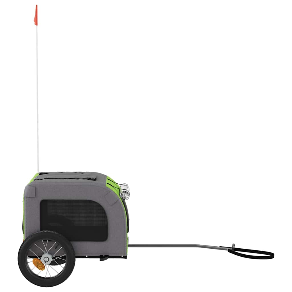 Hondenfietstrailer Oxford Stof En Ijzer En Grijs
