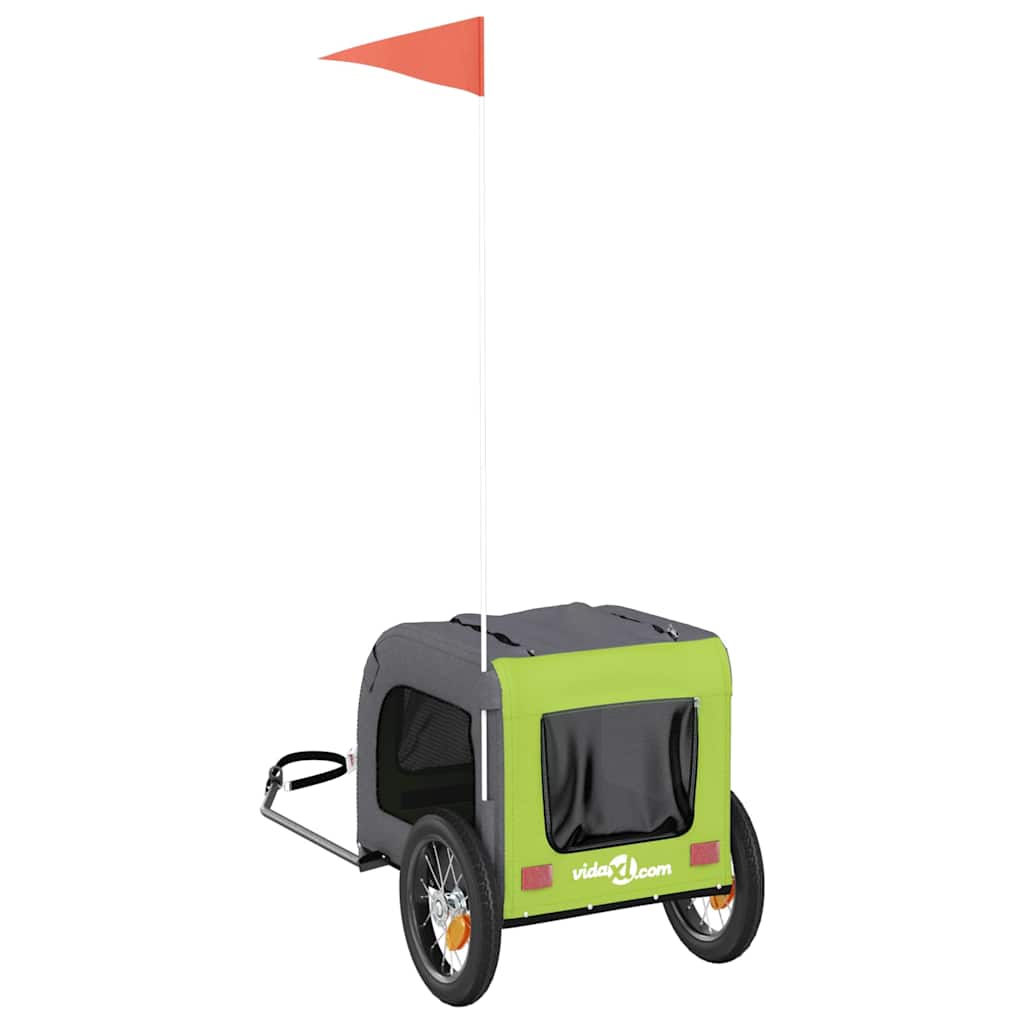Hondenfietstrailer Oxford Stof En Ijzer En Grijs