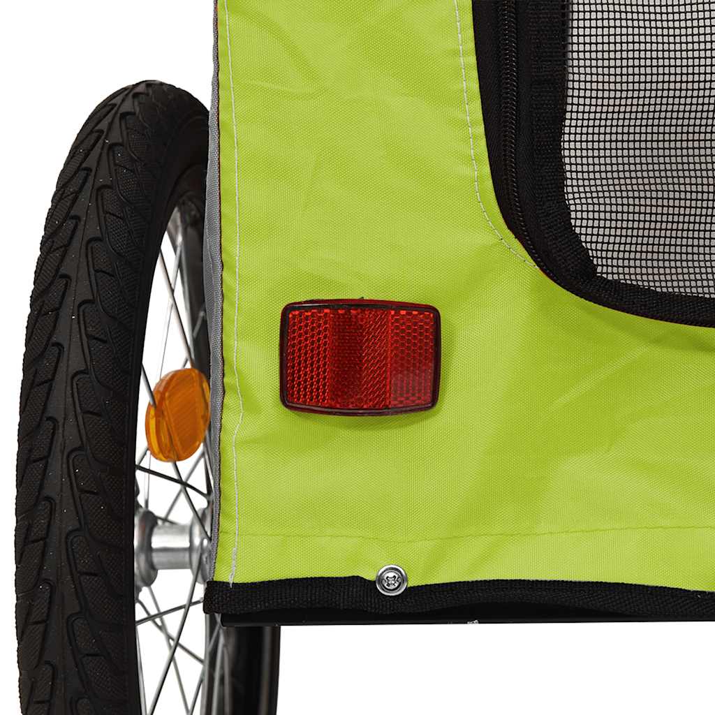 Hondenfietstrailer Oxford Stof En Ijzer En Grijs