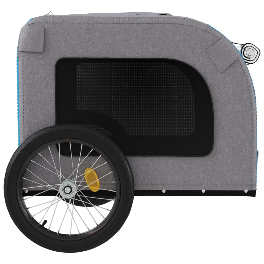 Hondenfietstrailer Oxfordstof En Ijzer En Grijs