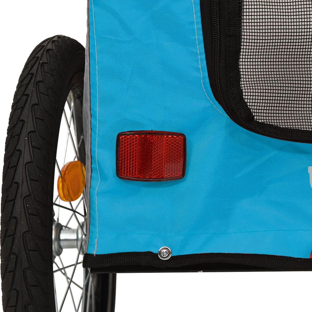 Hondenfietstrailer Oxfordstof En Ijzer En Grijs